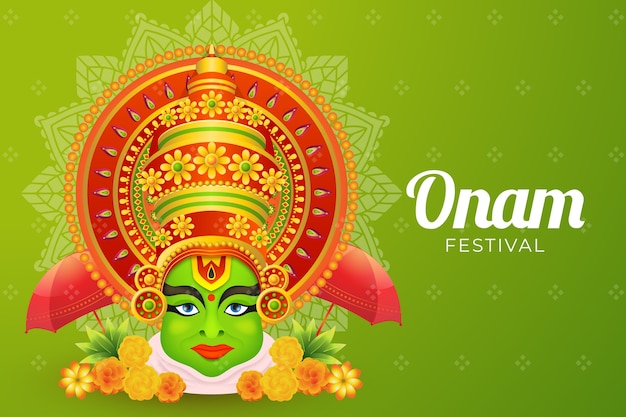 Free vector realistic onam background