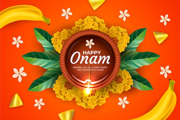 Realistic onam background