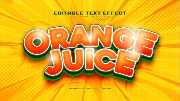 Realistic Orange Juice Text Effect