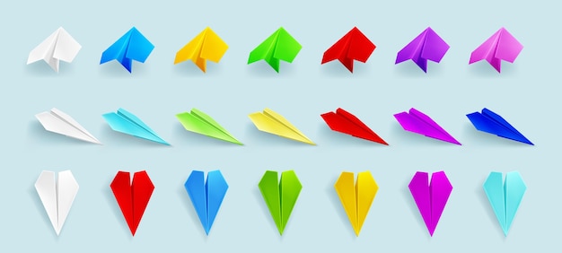 Realistic paper plane collection