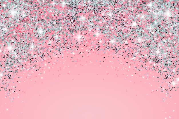 Free vector realistic pink and silver background