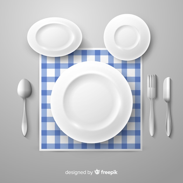 Free Vector realistic plates background