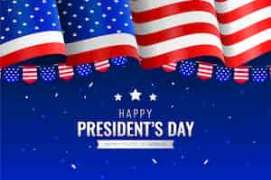 Free vector realistic presidents day background