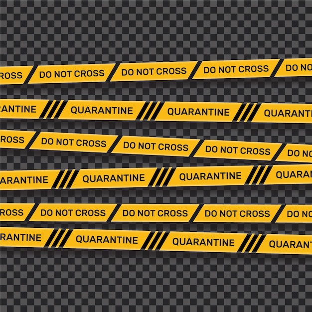 Realistic quarantine stripes