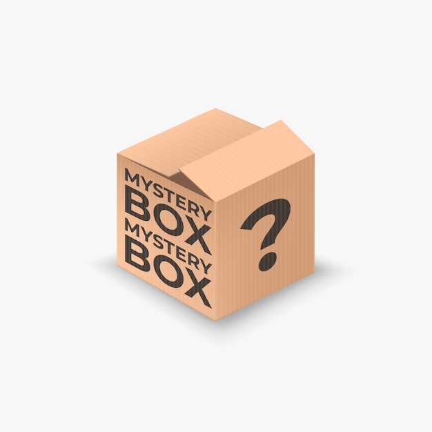 Realistic question box mockup illustration