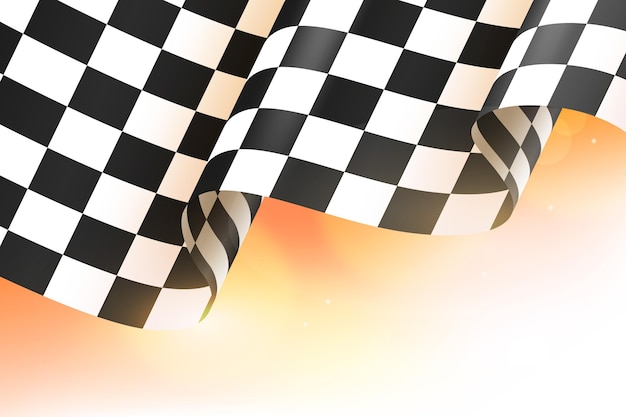 Realistic racing checkered flag background