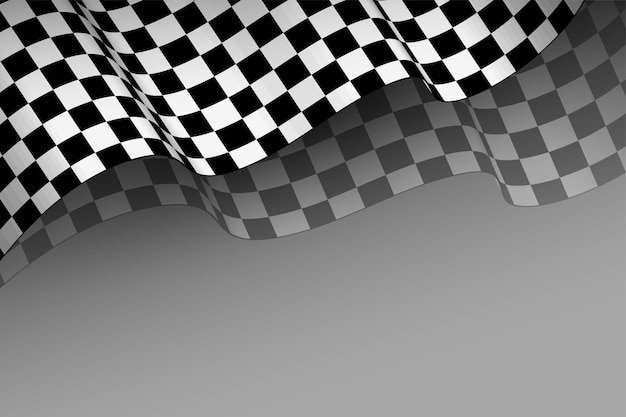 Free vector realistic racing flag 3d style background