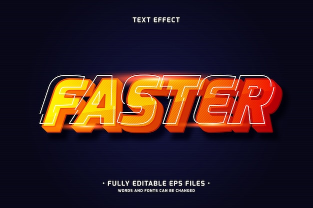 Realistic racing text effect