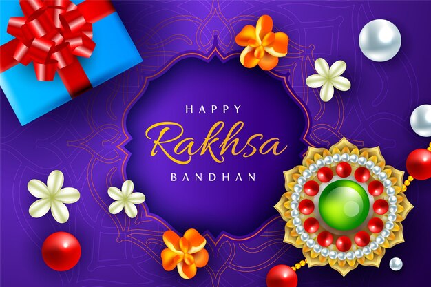 Realistic raksha bandhan concept