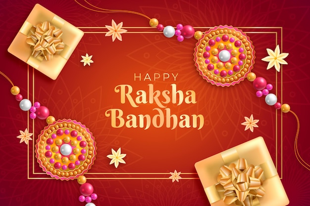 Realistic raksha bandhan concept