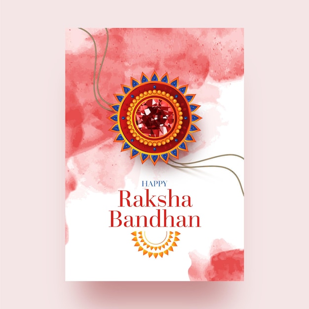 Realistic raksha bandhan greeting card