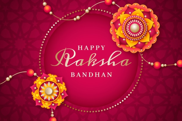 Realistic raksha bandhan illustration