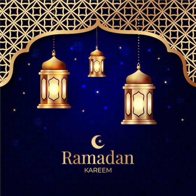 Realistic ramadan background concept