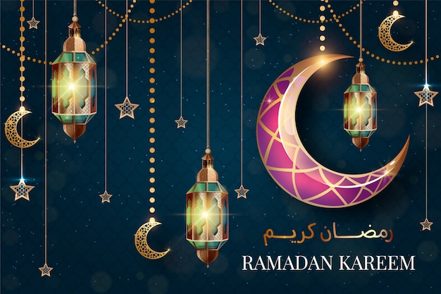 Realistic ramadan background