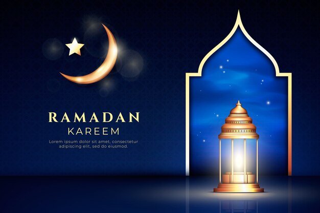 Realistic ramadan background