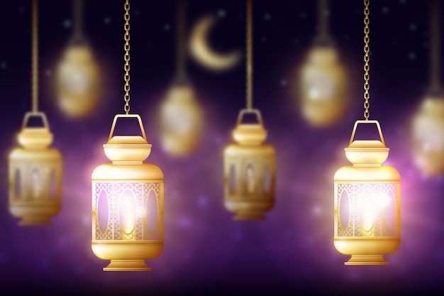 Free Vector realistic ramadan celebration concept