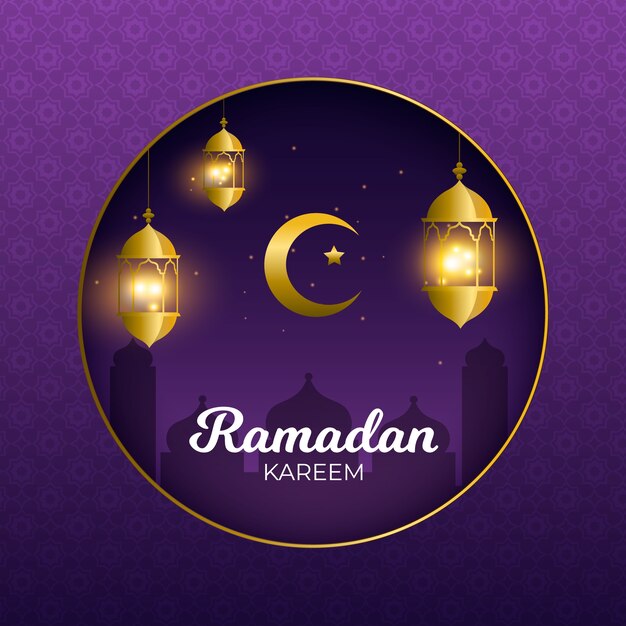 Realistic ramadan concept