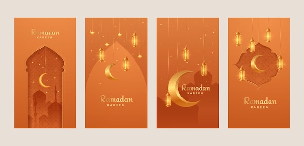 Realistic ramadan ig post collection