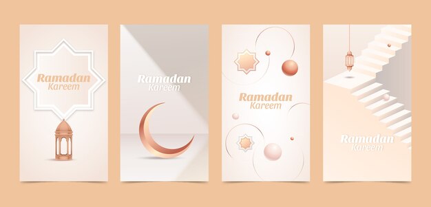 Realistic ramadan ig post collection