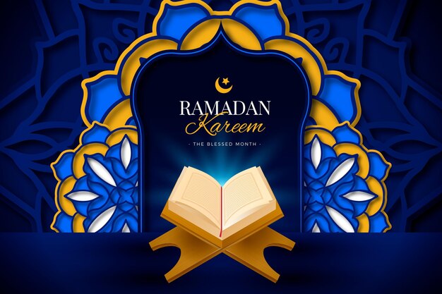 Realistic ramadan kareem background