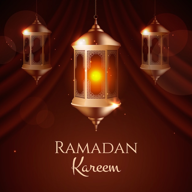 Free Vector realistic ramdan theme