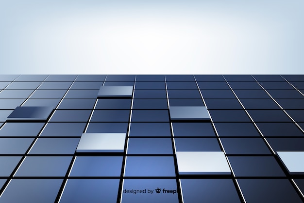 Free Vector realistic reflexive cubes floor background