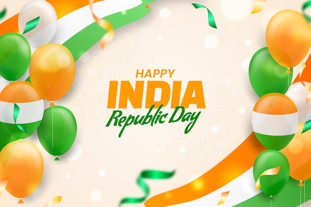 Realistic republic day background