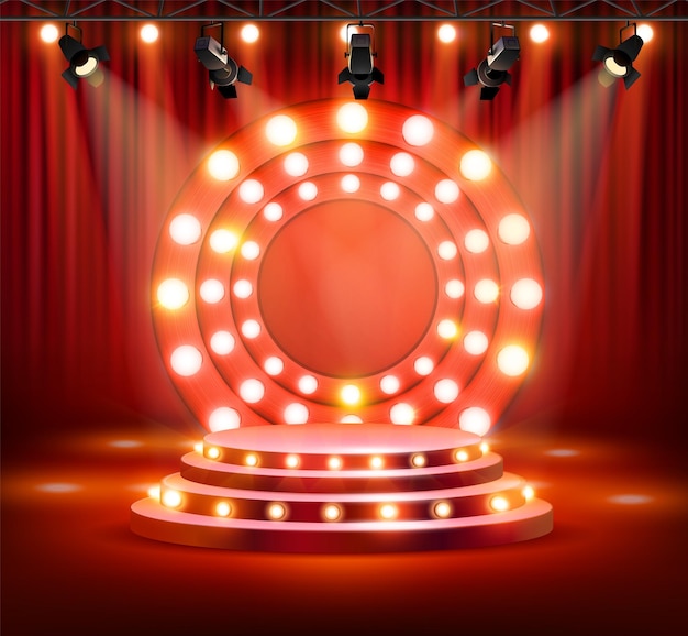 Free vector realistic retro stage