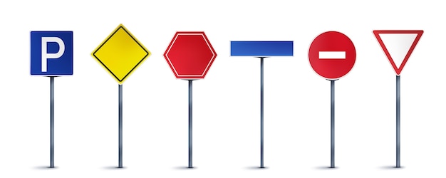 Realistic road sign illustration