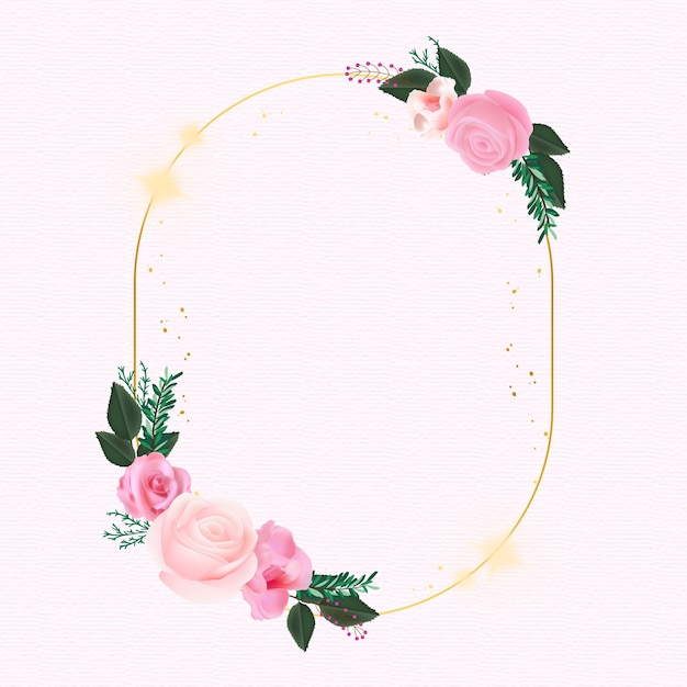 Realistic rose day frame illustration