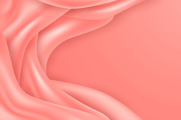 Realistic rose gold silk background