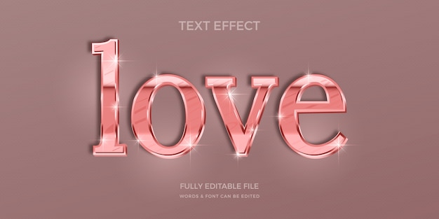 Free Vector realistic rose gold text effect design