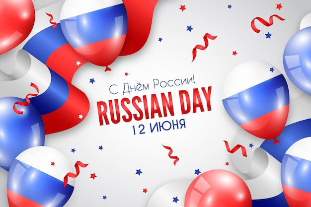 Realistic russia day background