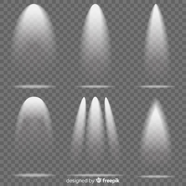 Free Vector realistic scene illumination pack