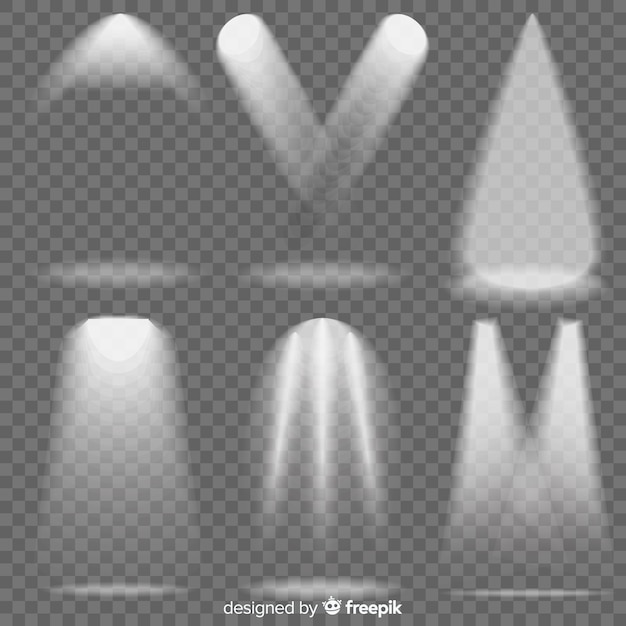 Free Vector realistic scene illumination pack