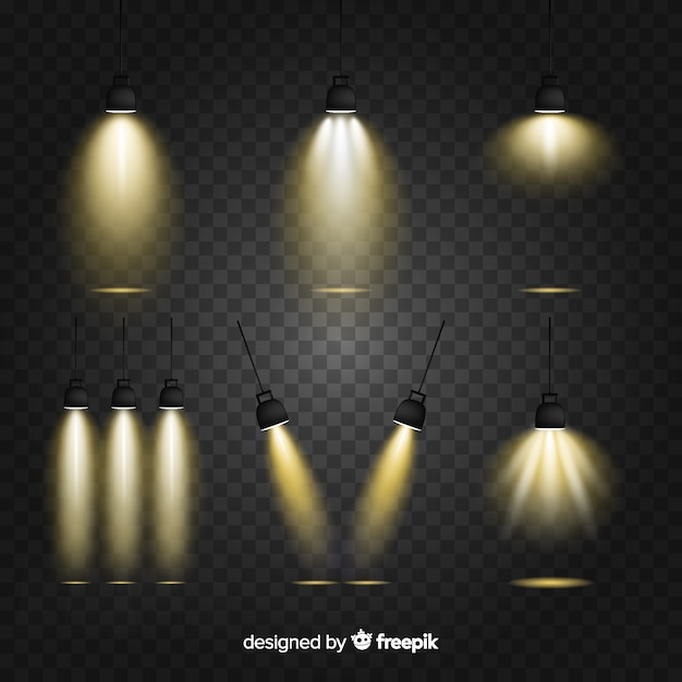 Free vector realistic scene illumination pack