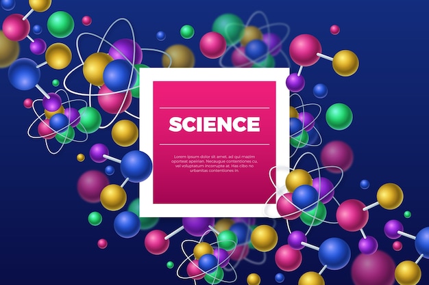 Free vector realistic science background theme