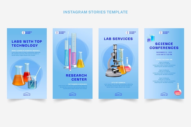 Realistic science instagram stories
