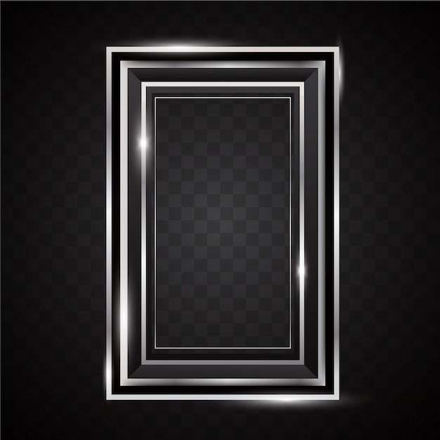 Realistic silver frame design