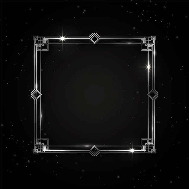 Free Vector realistic silver frame design