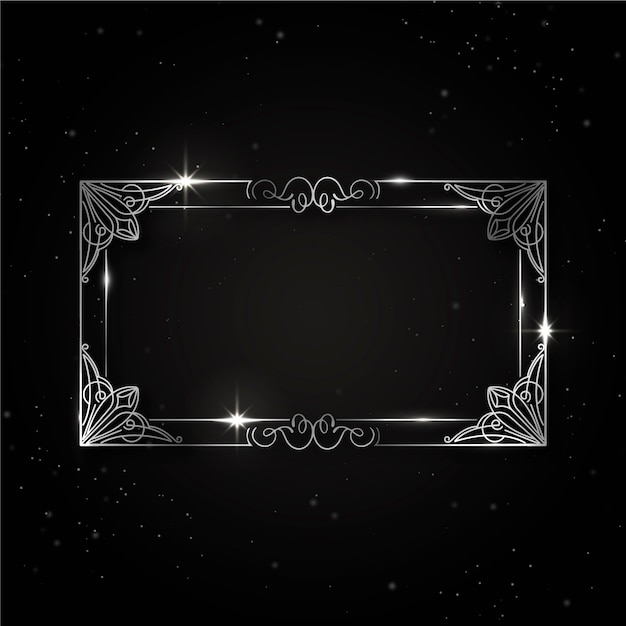 Realistic silver frame design