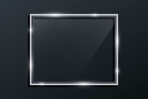 Realistic silver frame design