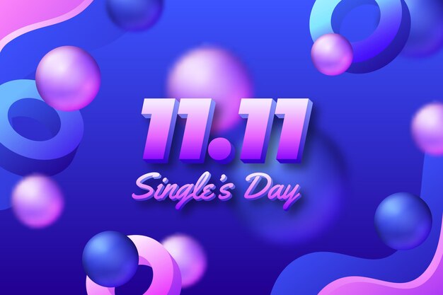 Realistic single's day background