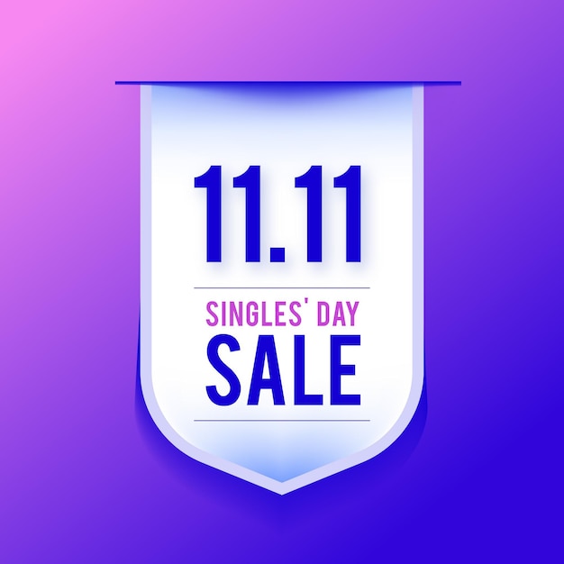 Realistic singles day label