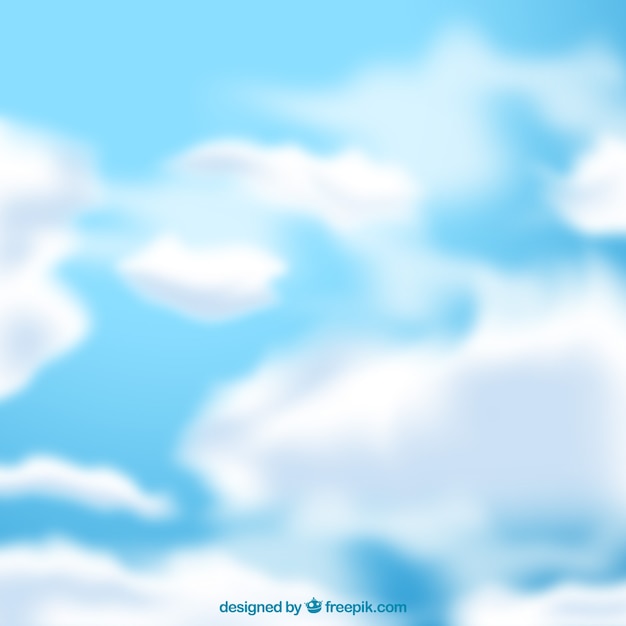 Free Vector realistic sky background with clouds