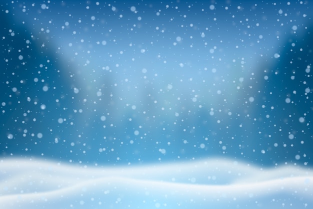 Free vector realistic snowfall background