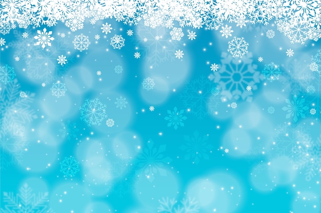 Realistic snowflake border