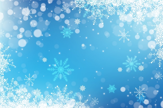 Realistic snowflake border