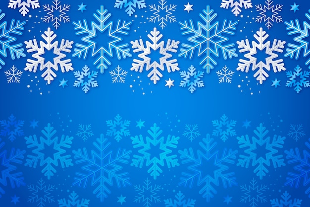 Realistic snowflake border