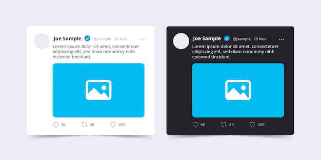 Free Vector realistic social media tweet mockup